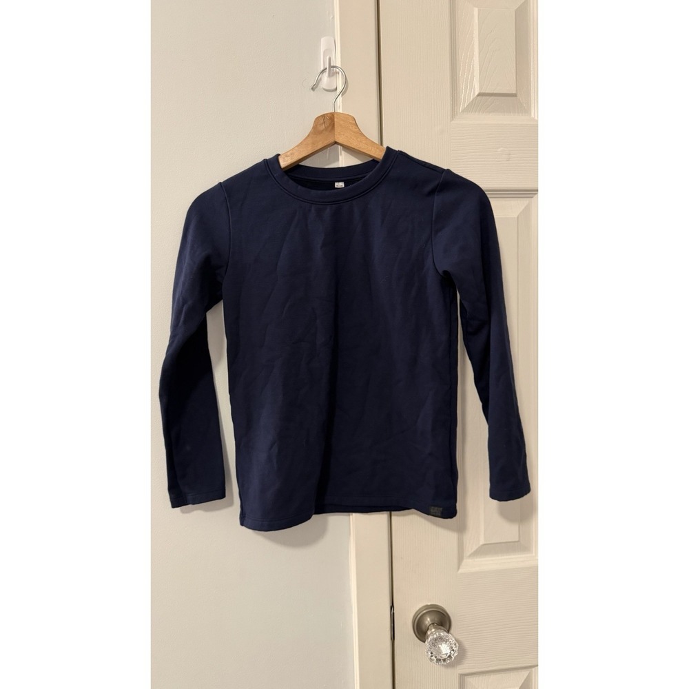 Uniqlo Kids Long Sleeve Heat Tech Extra Warm Navy Blue T-shirt Sz 9-10 Yr School